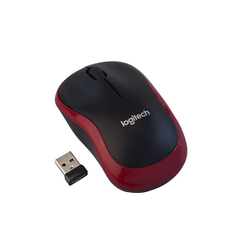 LOGITECH M185 Wireless Optical Red Mouse