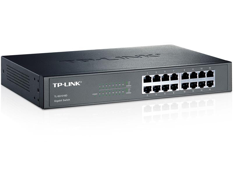 TP-LINK TL-SG1016D 16-vratno gigabitno mrežno stikalo RJ45 za montažo v omaro