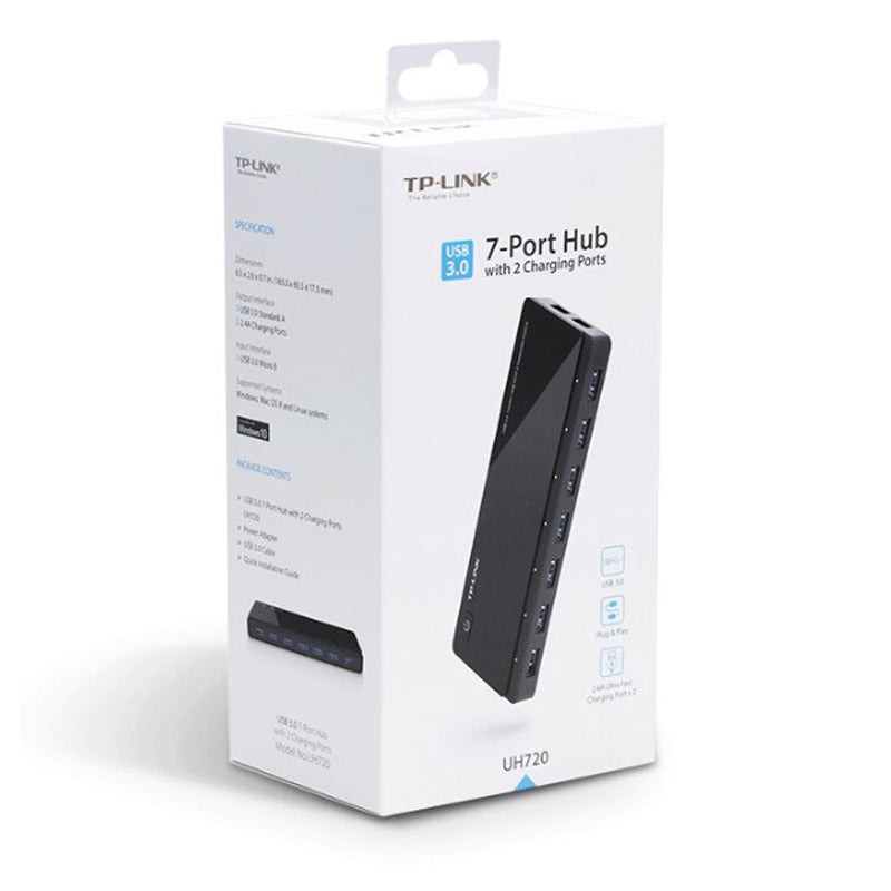 TP-LINK UH720 7-vratni USB 3.0 z 2x polnilnim zunanjim z napajanjem USB hub
