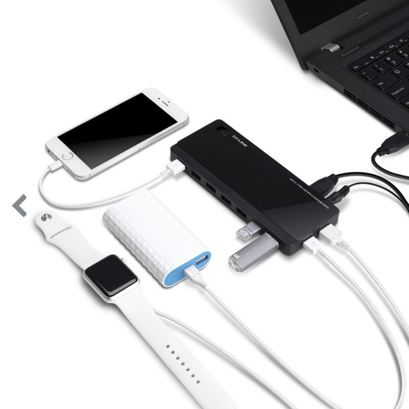 TP-LINK UH720 7-vratni USB 3.0 z 2x polnilnim zunanjim z napajanjem USB hub