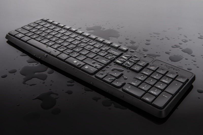 LOGITECH MK235 brezžična črna tipkovnica + miška