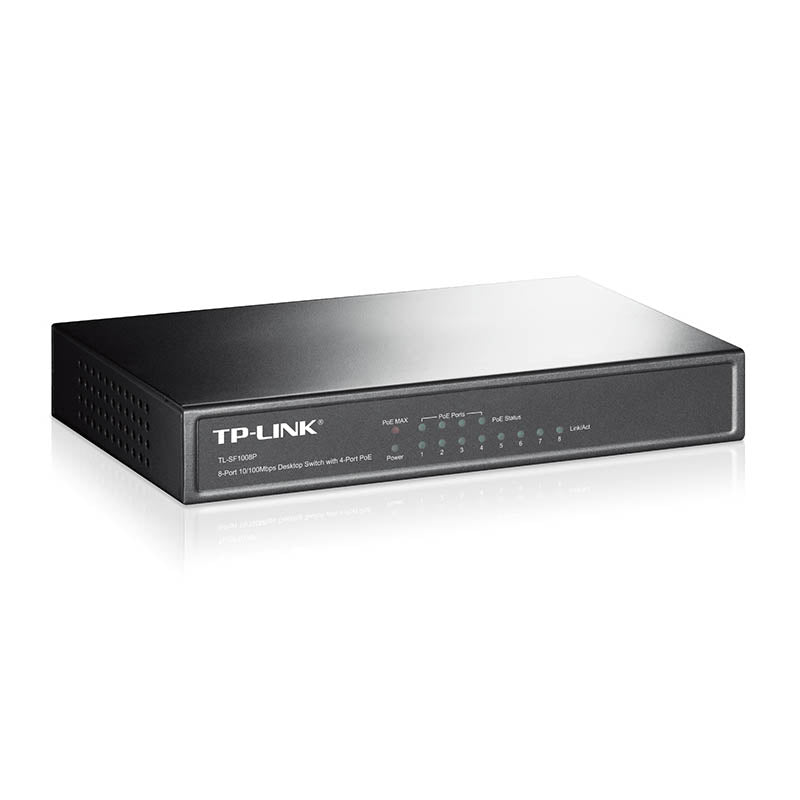 TP-LINK TL-SF1008P 8-portno 10/100Mb/s (4x PoE+) RJ45 mrežno stikalo