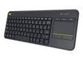 LOGITECH K400 PLUS brezžična touch črna slovenska tipkovnica