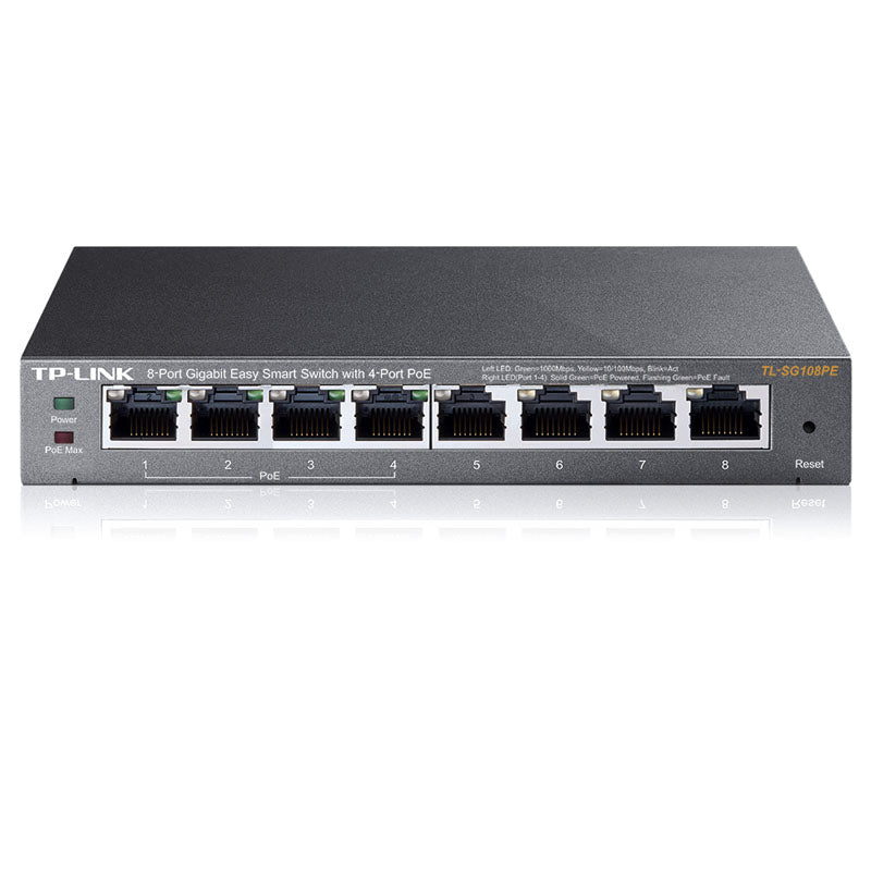 TP-LINK TL-SG108PE 8-portno gigabitno (4x PoE+) RJ45 Easy Smart mrežno stikalo