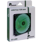 INTER-TECH Argus L-12025 GR zeleni LED 120mm ventilator