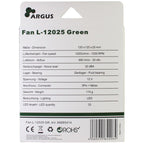 INTER-TECH Argus L-12025 GR zeleni LED 120mm ventilator
