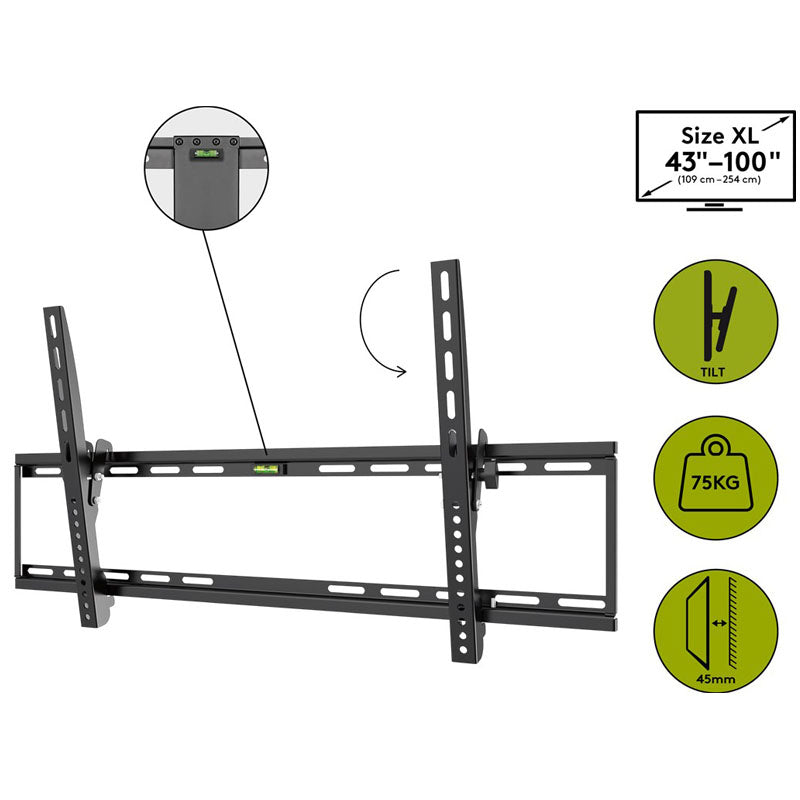 GOOBAY TV EasyFlex Slim XL 109-254cm (43"-100") do 75kg stenski nosilec za TV