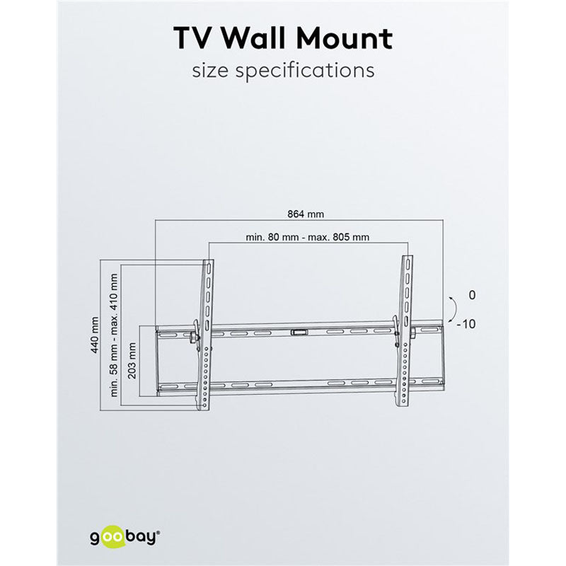 GOOBAY TV EasyFlex Slim XL 109-254cm (43"-100") do 75kg stenski nosilec za TV