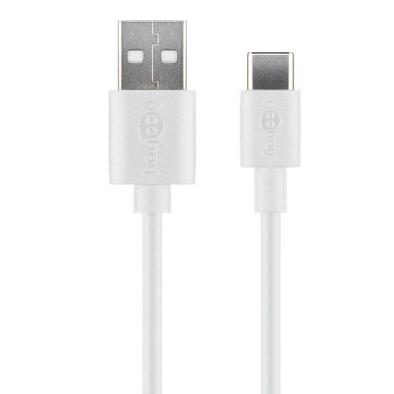 GOOBAY USB-A na USB-C 1m bel polnilni in sinhronizacijski kabel