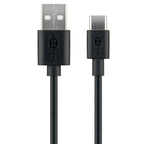 GOOBAY USB-A 2.0 na USB-C 3m črn polnilni in sinhronizacijski kabel
