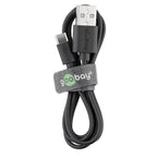 GOOBAY USB-A 2.0 na USB-C 3m črn polnilni in sinhronizacijski kabel