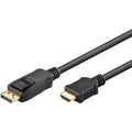 GOOBAY DisplayPort (M) na HDMI (M) 4K 30Hz 2m pozlačen črn kabel