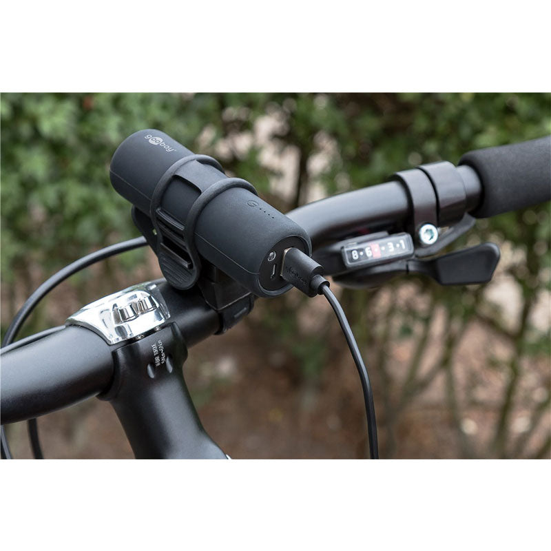 GOOBAY Bike-Power 5000 mAh LED svetilka nosilec za kolo prenosna baterija