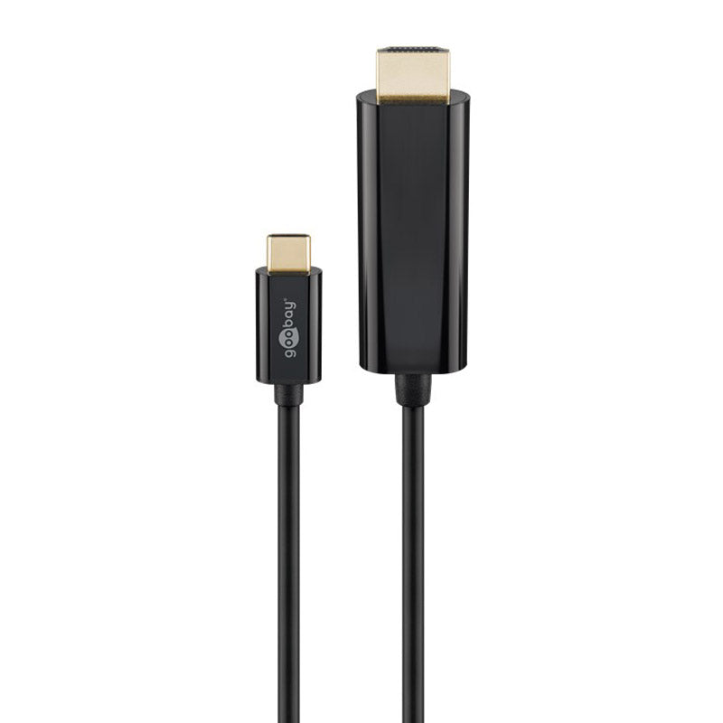 GOOBAY USB-C (M) na HDMI (M) 4K 60Hz 1,8 m črn kabel