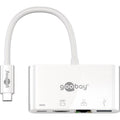 GOOBAY USB-C / 3x USB + HDMI + Ethernet bela priklopna postaja