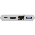 GOOBAY USB-C / 3x USB + HDMI + Ethernet bela priklopna postaja