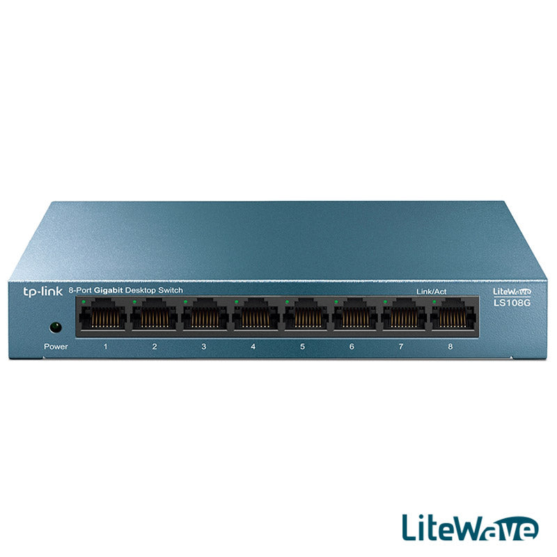 TP-LINK LiteWave LS108G 8-portno gigabitno mrežno stikalo z RJ45 priključki