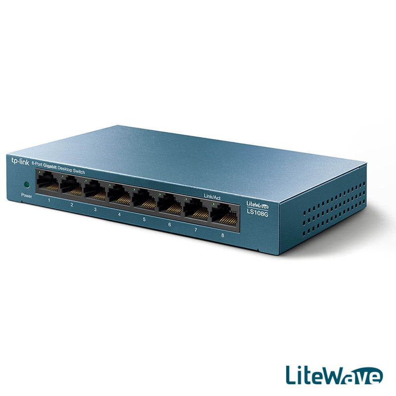 TP-LINK LiteWave LS108G 8-portno gigabitno mrežno stikalo z RJ45 priključki