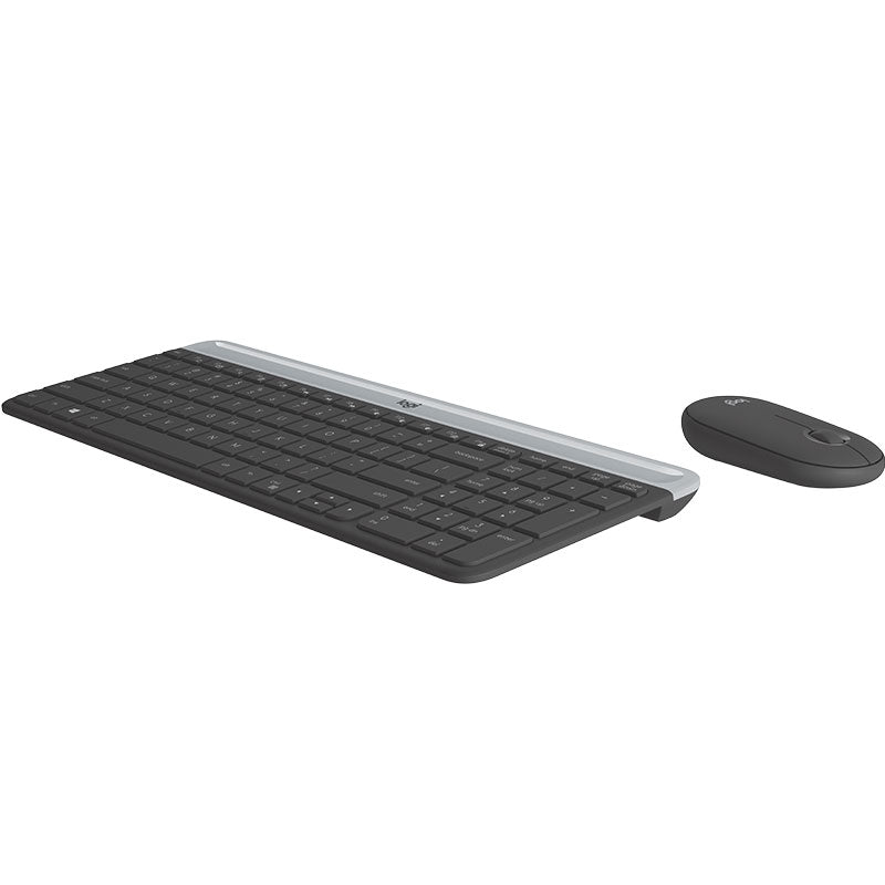LOGITECH MK470 Slim Combo brezžična grafitna tipkovnica + miška