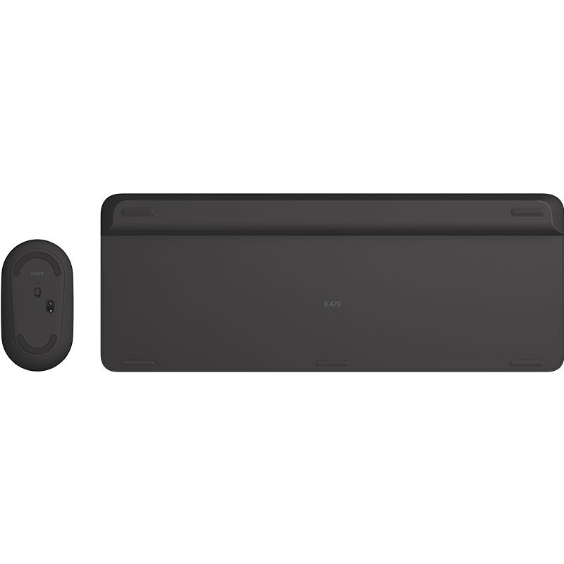 LOGITECH MK470 Slim Combo brezžična grafitna tipkovnica + miška