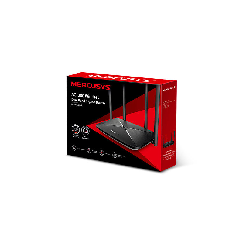 MERCUSYS AC1200 (AC12G) Dual Band Gigabit brezžični usmerjevalnik-router
