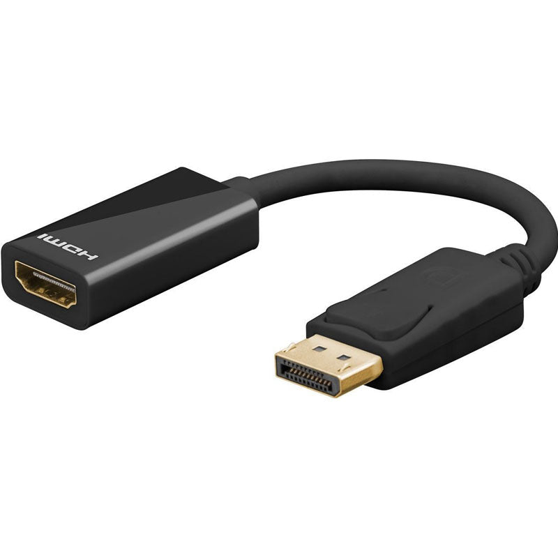GOOBAY DisplayPort na HDMI 0,1 m črn adapter