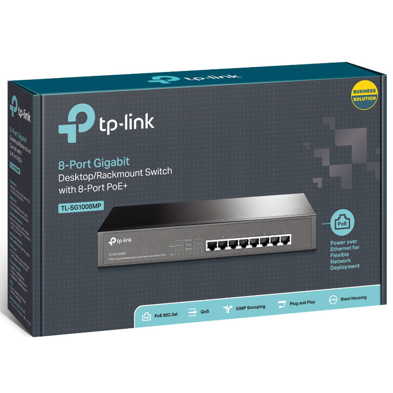 TP-LINK TL-SG1008MP 8-vratno gigabitno stikalo PoE+ RJ45