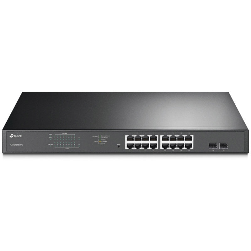 TP-LINK JetStream TL-SG1218MPE 18-portno gigabitno (16x PoE+) RJ45 2x Gigabit SFP Easy Smart mrežno stikalo