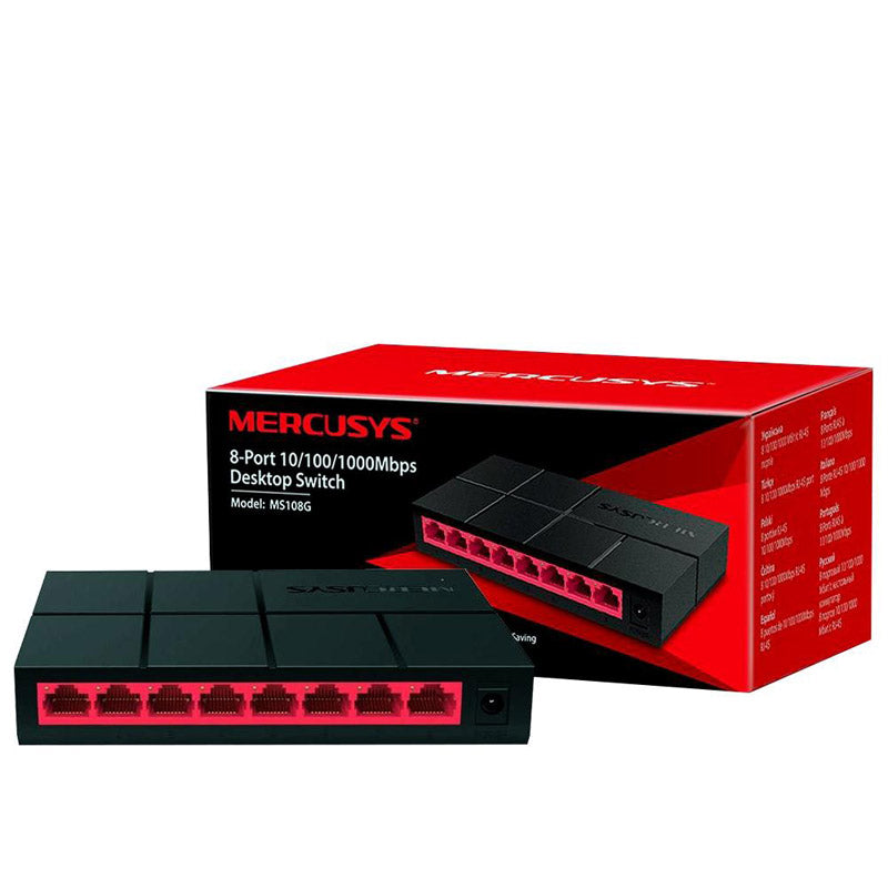MERCUSYS MS108G 8-port gigabit RJ45 omrežno stikalo