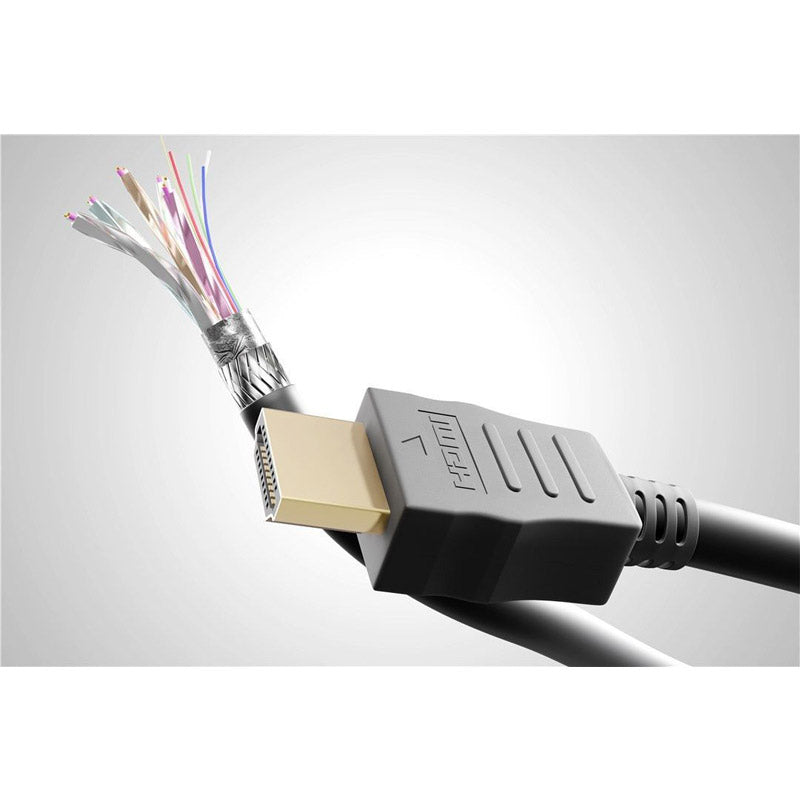 GOOBAY High Speed ​​HDMI (M/M) 2.0 4K 60Hz 10m z Ethernet pozlačen črn kabel