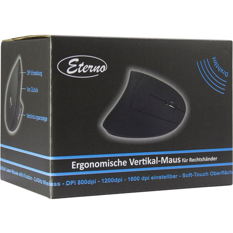 INTER-TECH Eterno KM-206R USB brezžična optična vertikalna miška za desničarje