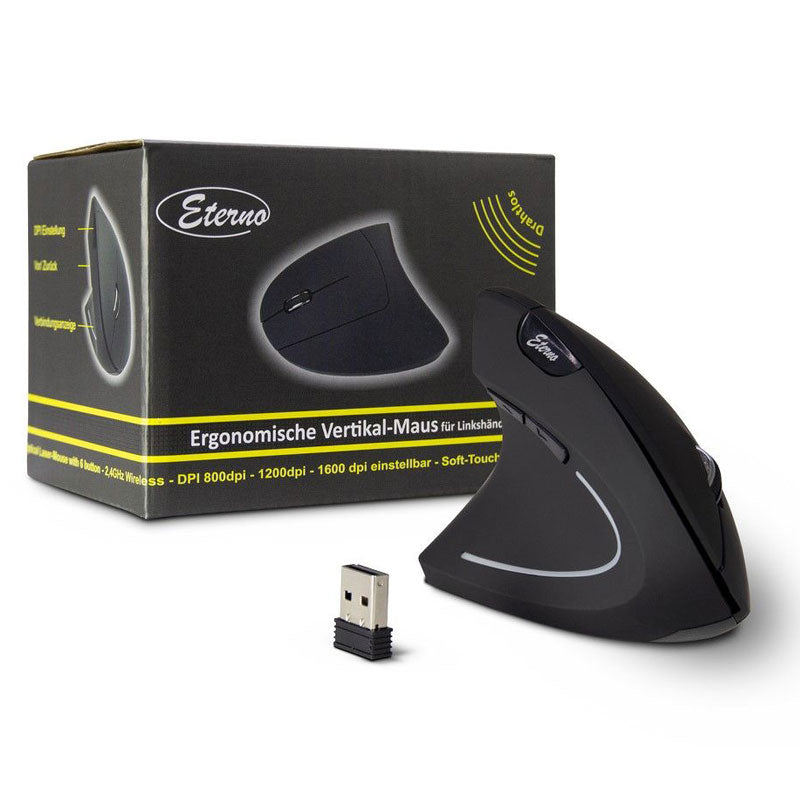 INTER-TECH Eterno KM-206L USB wireless for left-handers optical for left-handers vertical mouse