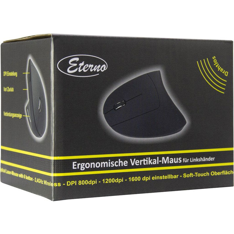INTER-TECH Eterno KM-206L USB wireless for left-handers optical for left-handers vertical mouse