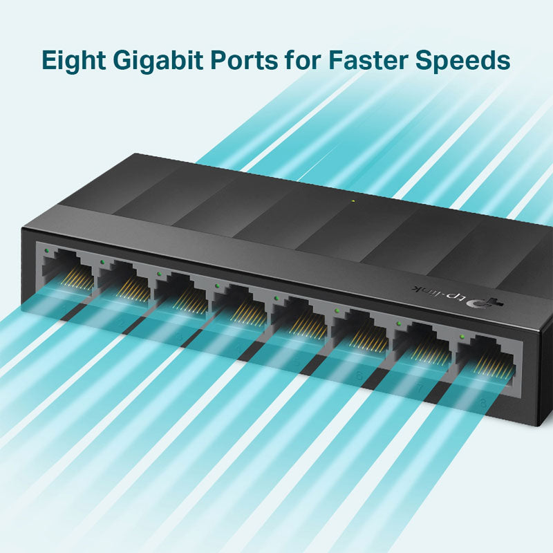 TP-LINK LiteWave LS1008G 8-portno gigabitno mrežno stikalo RJ45
