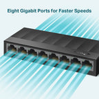 TP-LINK LiteWave LS1008G 8-portno gigabitno mrežno stikalo RJ45