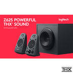 LOGITECH Z625 THX 2.1 200W RMS črni zvočniki
