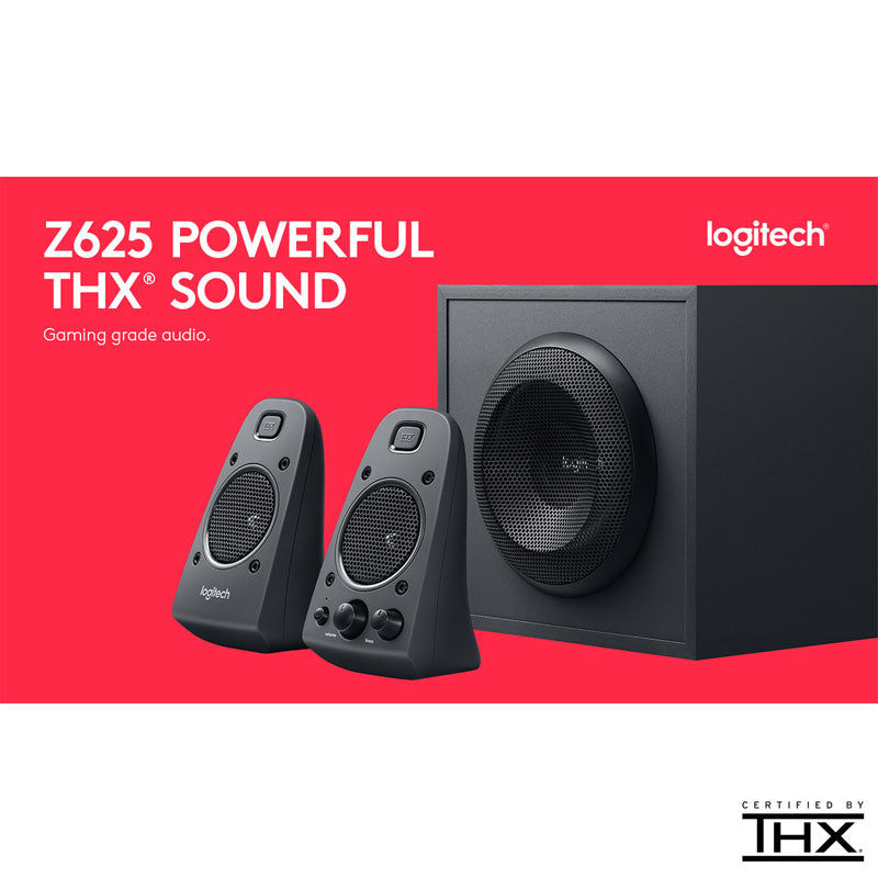 LOGITECH Z625 THX 2.1 200W RMS črni zvočniki