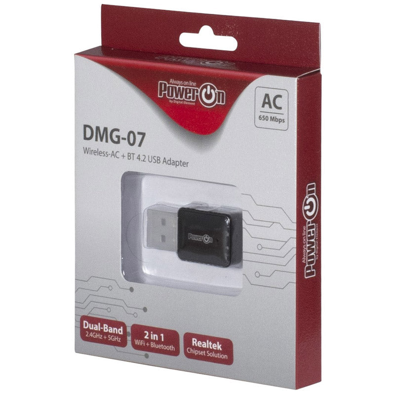 INTER-TECH DMG-07 AC650 Dual Band WLAN  Bluetooth USB brezžični mrežni adapter