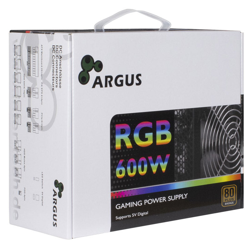 INTER-TECH Argus RGB-600W CM II 80Plus Bronze ATX napajalnik