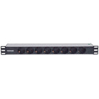 INTELLINET 19" Rackmount 1U 1,8m LED indikator 8 vtičnic za omrežno omaro razdelilec