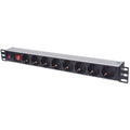 INTELLINET 19" Rackmount 1U 3m 8 vtičnic za omrežne omare prenapetostna zaščita razdelilec
