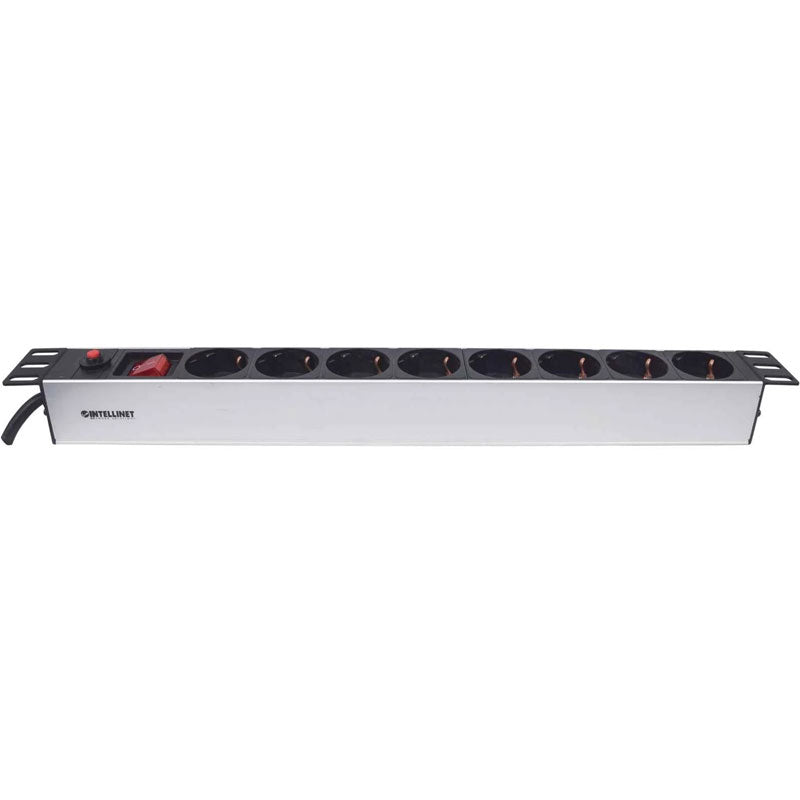 INTELLINET 19" Rackmount 1U 3m 8 vtičnic za omrežne omare prenapetostna zaščita razdelilec
