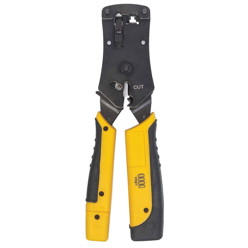INTELLINET Universal 2-in-1 (RJ45, RJ11, RJ12, RJ22) Modular Connector Crimping Tool