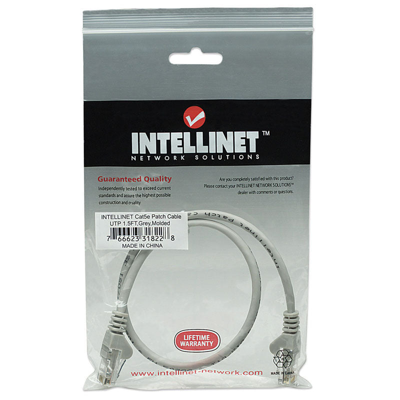 INTELLINET CAT5e UTP 0,5m siv mrežni priključni patch kabel