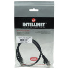 INTELLINET CAT5e UTP 0,5m črn mrežni priključni patch kabel