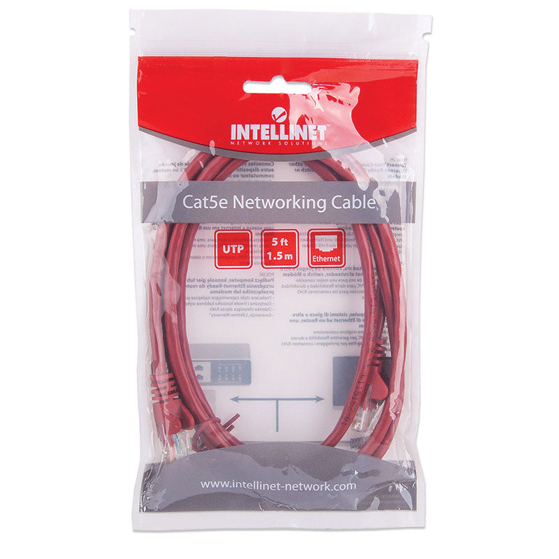 INTELLINET CAT5e UTP 1,5m rdeči mrežni priključni patch kabel