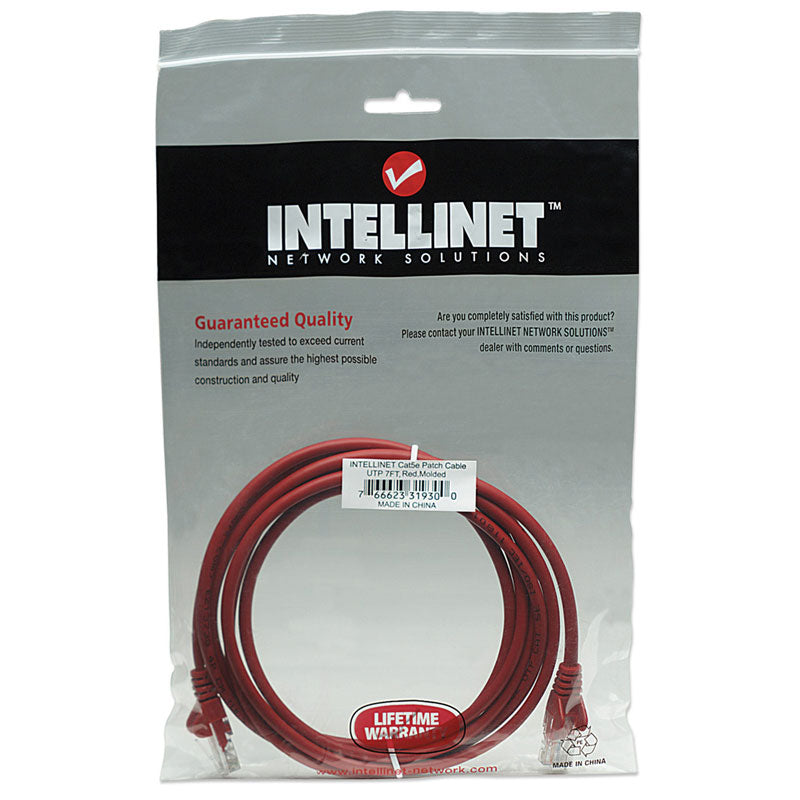INTELLINET CAT5e UTP 2m rdeči mrežni priključni patch kabel