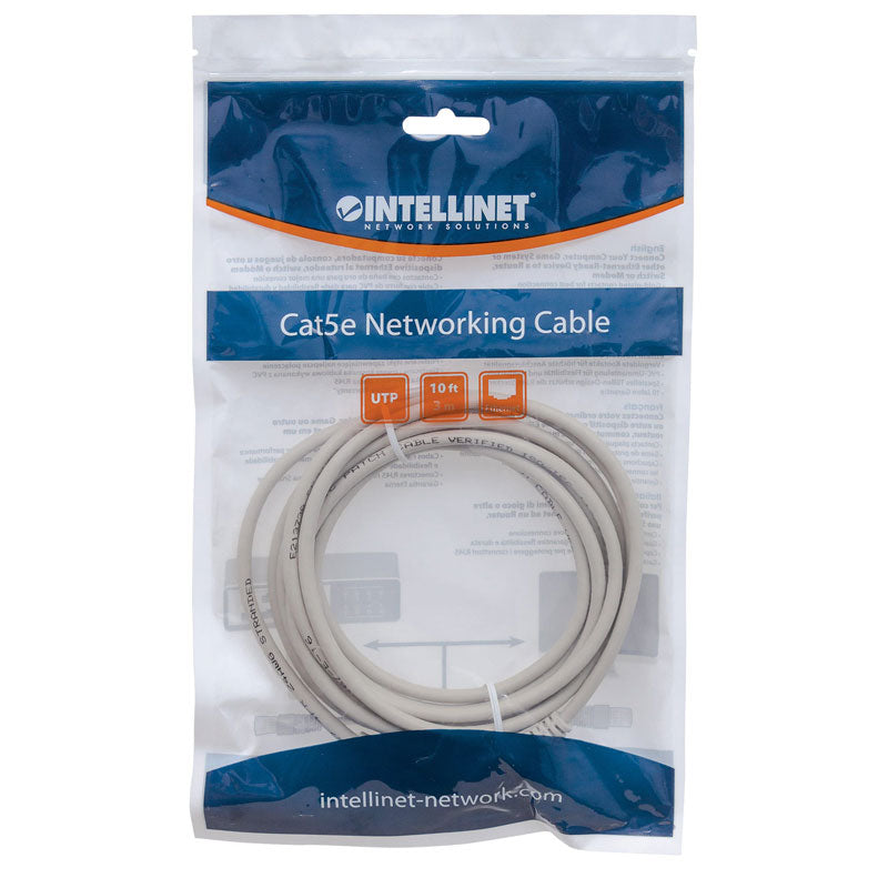 INTELLINET CAT5e UTP 3m siv mrežni priključni patch kabel
