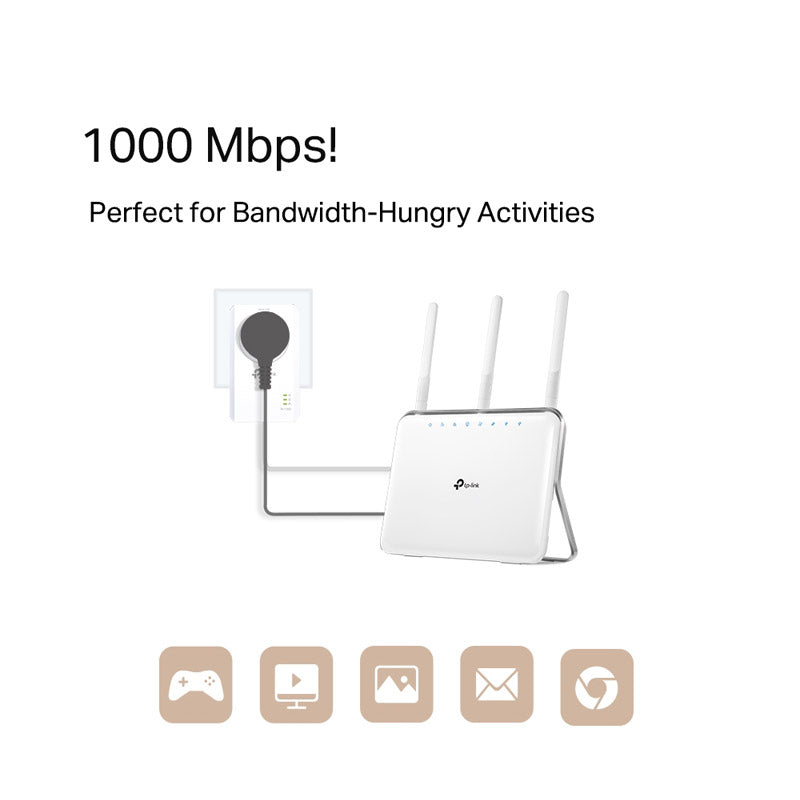 TP-LINK TL-PA7017P KIT AV1000 powerline starter kit adapter