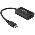 GOOBAY USB-C (M) na HDMI (Ž) 4k 60 Hz 0,2 m črn adapter